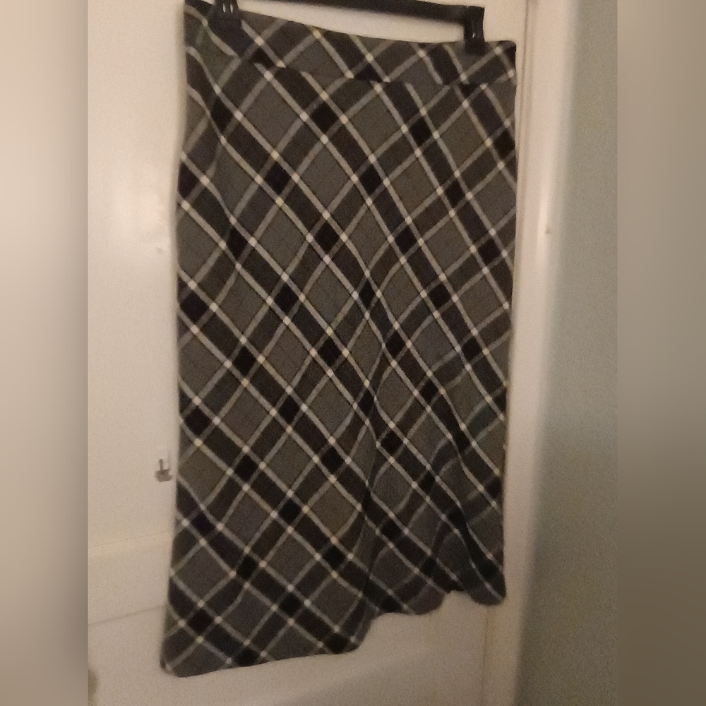Vintage White Stag Classic Plaid A-Line Skirt